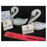 Fenton Glass Swans - 25th Anniversary