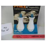 Pyrex Snowflake Blue Salt & Pepper - New