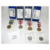 Misc. Service Medals with Boxes.