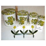 Ballanoff Daisy Tin Canister Set - New