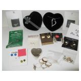 Misc. Costume Jewelry with Heart Necklace