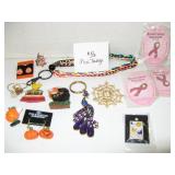 Misc. Jewelry w/Spider Web Watch Pin
