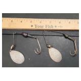 (2) Hammered Nickel Wire Arm Spinnerbaits