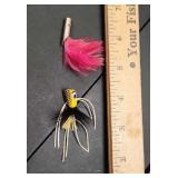 Jet Feather Fly & Yellow Popper Fly