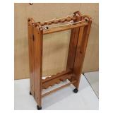Hinged 12 (Fishing) Pole Solid Wood Rack
