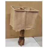 29' Driftwood/Burlap Lamp