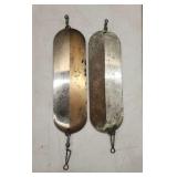 (2) Les Davis #1 Chrome/Brass Dodgers