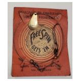 Vtg Free Spin Brass Spinner