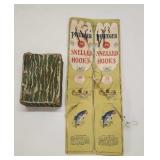 Vtg Pflueger Cincinnatti Bass Sz 20 Snelled Hooks