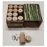 Pflueger Box of 12 Wood Tubes of Kirby 12 Hooks