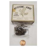 Vtg Box of Keystone Kirby Fish Hooks