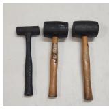 (3) Rubber Mallets