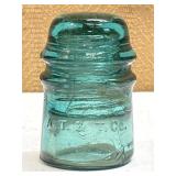 Vintage 3.50  in. AT&T Greenish Blue Insulator