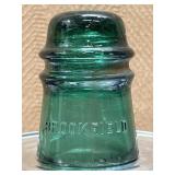 Vintage 3.75 in. Brookfield X2 Green Insulator