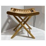 Folding 13 in. Shanghai Wooden Stool