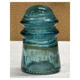 Vintage 3.50 in. Hemingray No. 9 Bluish Insulator