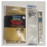 (3pks)Snelled Hooks sz 2-8 w/Leaders