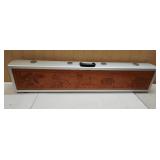 Aluminum w/Leather Wildlife Scene 2 Gun Rifle