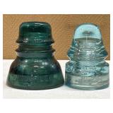 (1) Vintage 4 in. No. 20 Bluish Clear & (1) 4