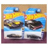 (2) NIP HotWheels KITT 'Screen Time' Cars