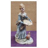 Lefton Porcelain Farmer Girl 8' Head has Been