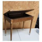 Vtg Piano Bench with Flip Lid Storage 14ï¿½22Tï¿½25