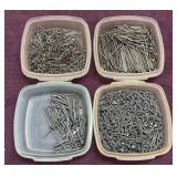 (4) Containers of Assorted Nails