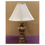 31 in. Brass Finish Table Lamp w/Shade