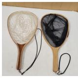 (2) Soft Mesh & Rubber Fly Fishing Nets 23' L