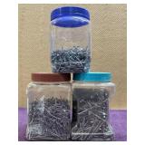 (3) Containers of Assorted Nails