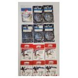 (12) Eagle Claw 2/0-5/0 2-Hook Setups w/Leader, 1