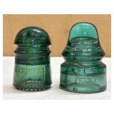 (1) Vintage 3.5 in. Brookfield Green & (1) 4 in.