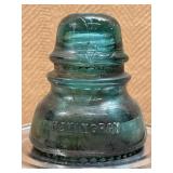 Vintage 4.25 in. Hemingray No. 40 Green Insulator