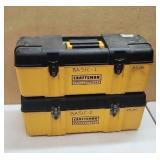 (2) Craftsman 26' HD Plastic Tool Box, Stackable
