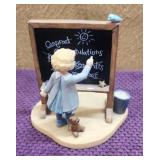 Hallmark Girl at Chalkboard Figurine 4'