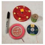 Fly Fishing Line & Spool of Yellow Yarn