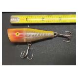 Vintage Plastic Top Water Popper Fishing Lure Red