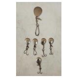 Bag of (6) Double Hook Nickel Pltd Spinner Blades