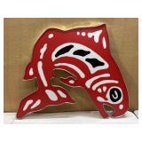 Native American Plexiglass 32'ï¿½ 27' Fish Artwork