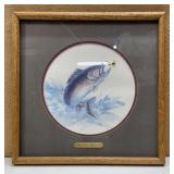 Nice Custom Framed Glass Front Brown Trout 15 in.