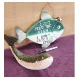 Wooden Fish Plaque & Sculpture