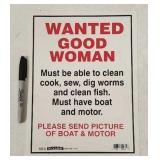 Humorous Plastic Sign