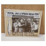 Humorous 3 Stooges Tin Sign 12.5ï¿½16