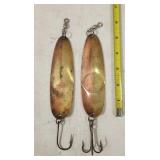 (2) Canadian Wonder #7 Copper/Brass Spoons