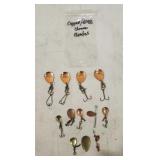 Bag of (12) Copper/Brass/Nickel Inline Spinners