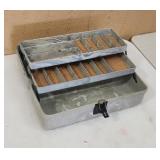 Vtg 15.5' Cork Lined Plastic Tackle Box