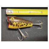 Vtg Brown Creek Chub, Wood, Glass Eyes. Not Sure