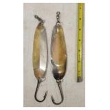 (2) Wonder & McNight Brass/Nickel Spoons
