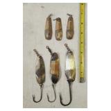 (6) #4.5 - #5 Brass/Nickel Spoons