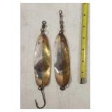 (2) Wonder #6 Brass/Nickel Spoons